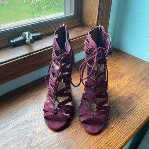 Maroon, Lace Heels
